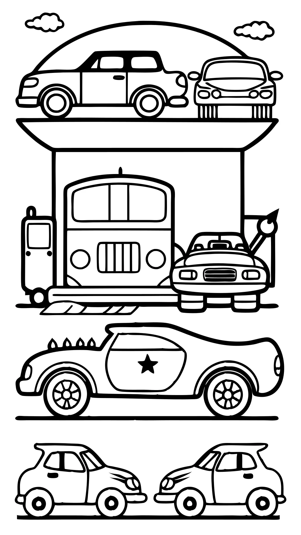 coloriages d’automobile imprimables